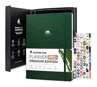 Clever Fox Planner Pro Premium - Luxurious Weekly & Monthly Planner with Budget Organizer for Productivity & Goals, Undated, A4 (Forest Green)