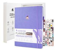 Clever Fox Planner Pro Premium - Luxurious Weekly & Monthly Planner with Budget Organizer for Productivity & Goals, Undated, A4 (Lavender)