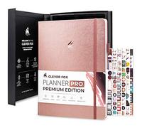 Clever Fox Planner PRO Premium, Undated Weekly, Daily, Budget, Rose Gold
