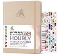 Clever Fox Planner PRO Schedule - Undated Weekly & Monthly Life Organizer with Time Slots & Daily Appointment Book, A4 (Seashell)