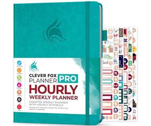 Clever Fox Planner PRO Schedule - Undated Weekly & Monthly Life Organizer with Time Slots & Daily Appointment Book, A4 (Turquoise)
