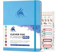 Clever Fox Planner PRO, Undated Weekly Planner, 21.5x28cm Blue