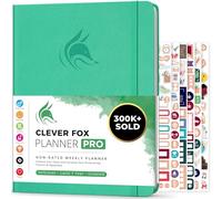 Clever Fox Planner PRO, Undated Weekly Planner, 21.5x28cm Emerald