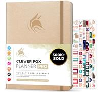 Clever Fox Planner PRO, Undated Weekly Planner, 21.5x28cm Pearl