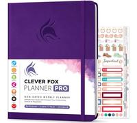 Clever Fox Planner PRO, Undated Weekly Planner, 21.5x28cm Purple