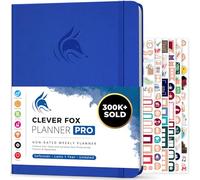 Clever Fox Planner PRO, Undated Weekly Planner, 21.5x28cm Royal Blue
