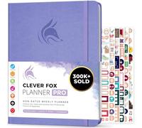 Clever Fox Planner PRO - Weekly & Monthly Life Planner to Increase Productivity, Time Management and Hit Your Goals, 21.5x28cm (Lavender)