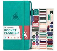 Clever Fox Pocket Weekly - Undated Monthly Goal Planner and Calendar, Mini Planner Perfect for Purse, 10x17.5cm (Turquoise)