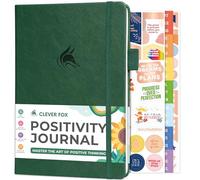 Clever Fox Positivity Journal - Daily Gratitude & Affirmation Journal with Prompts - Motivational Mental Health Journal for Women & Men with Habit Tracker - Lasts 6 Months, A5 Size (Forest Green)