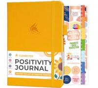 Clever Fox Positivity Journal - Daily Gratitude & Affirmation Journal with Prompts - Motivational Mental Health Journal for Women & Men with Habit Tracker - Lasts 6 Months, A5 Size (Amber Yellow)