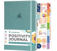 Clever Fox Positivity Journal for Women, 5-minute Gratitude, Aquamarine