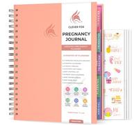 Clever Fox Pregnancy Journal, Expecting First Time Mom Planner Peach Pink