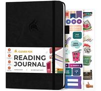 Clever Fox Reading Journal, Book Tracking Log, 14.6x21.3 Black