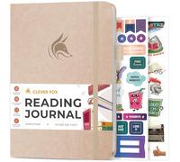 Clever Fox Reading Journal - Guided Book Review Log with Reading Tracker - Gift Book Accessories for Reading Lover - Tracking Journal for Kids & Adults - A5 Size, 14.6x21.3cm (Seashell)