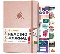 Clever Fox Reading Journal - Guided Book Review Log with Reading Tracker - Gift Book Accessories for Reading Lover - Tracking Journal for Kids & Adults - A5 Size, 14.6x21.3cm (Rose Gold)