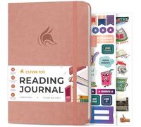 Clever Fox Reading Journal - Guided Book Review Log with Reading Tracker - Gift Book Accessories for Reading Lover - Tracking Journal for Kids & Adults - A5 Size, 14.6x21.3cm (Dusty Pink)