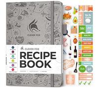 Clever Fox Recipe Book - Blank Family Cookbook - Empty Cooking Journal - Notebook Organizer to Write In Recipes - Medium, A5 (Grey)