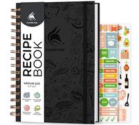 Clever Fox Recipe Book, Blank Spiral Cookbook Journal, Medium Black