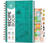Clever Fox Recipe Book Spiral - Blank Family Cookbook - Empty Cooking Journal - Notebook Organizer to Write In Recipes - Medium (Turquoise)
