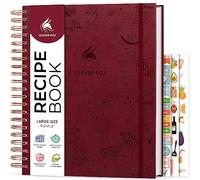 Clever Fox Recipe Book Spiral - Make Your Own Family Cookbook - Blank Recipe Notebook Organizer - Empty Cooking Journal to Write In Recipes - Large Size, 21 x 28cm, Hardcover (Burgundy)