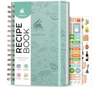 Clever Fox Recipe Book Spiral - Make Your Own Family Cookbook - Blank Recipe Notebook Organizer - Empty Cooking Journal to Write In Recipes - Medium Size, 6.3”x8.3”, Hardcover (Mint Cream)