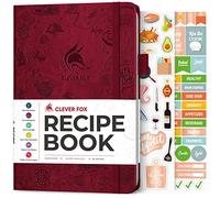 Clever Fox Recipe Book to Write in Your Own Meals 14.5x21.5 Burgundy