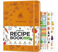 Clever Fox Recipe Book to Write in Your Own Meals 21x28cm Amber Yellow | Blank cook book notebook, Cooking & baking essentials for women, teens, kids & girls, Make your own DIY baker's notebook