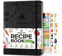 Clever Fox Recipe Book to Write in Your Own Meals 21x28cm Black | Blank cook book notebook, Cooking & baking essentials for women, teens, kids & girls, Make your own DIY baker's notebook