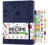 Clever Fox Recipe Book to Write in Your Own Meals 21x28cm Dark Blue | Blank cook book notebook, Cooking & baking essentials for women, teens, kids & girls, Make your own DIY baker's notebook