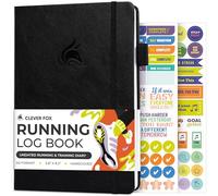 Clever Fox Running Log Book - Complete Run Training Tracker Journal - Runners Planner, Track Gifts & Stuff For Runners, Women & Men (Black)