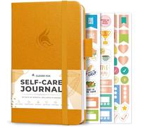 Clever Fox Self-Care Journal - Daily Reflection Notebook - Mental Health & Personal Development Planner, Meditation & Mood Log, Pocket (Amber Yellow)