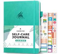 Clever Fox Self-Care Journal - Daily Reflection Notebook - Mental Health & Personal Development Planner, Meditation & Mood Log, Large (Turquoise)