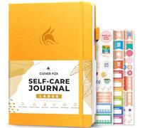 Clever Fox Self-Care Journal - Daily Reflection Notebook - Mental Health & Personal Development Planner, Meditation & Mood Log, Large (Amber Yellow)