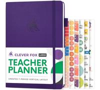 Clever Fox Teacher Planner, School & Homeschool Book, B5 Size Purple