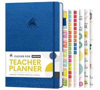 Clever Fox Teacher Planner - School Year Planner with Calendars & Lesson Plans - Plan Book for Classroom & Homeschool Organization, A5 (Mystic Blue)