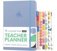 Clever Fox Teacher Planner - School Year Planner with Calendars & Lesson Plans - Teacher Plan Book for Classroom & Homeschool Organization - Undated, 18x25cm, Hardcover (Periwinke)