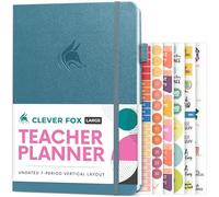 Clever Fox Teacher Planner - School Year Planner with Calendars & Lesson Plans - Teacher Plan Book for Classroom & Homeschool Organization - Undated, 18x25cm, Hardcover (Aquamarine)