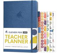 Clever Fox Teacher Planner - School Year Planner with Calendars & Lesson Plans - Teacher Plan Book for Classroom & Homeschool Organization - Undated, 18x25cm, Hardcover (Mystic Blue)
