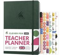 Clever Fox Teacher Planner UK Edition School & Homeschool Book Dark Green