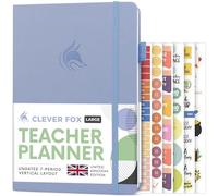 Clever Fox Teacher Planner UK Edition School & Homeschool Book Periwinkle