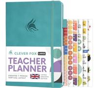 Clever Fox Teacher Planner UK Edition School & Homeschool Book Turquoise