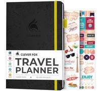 Clever Fox Travel Journal, Vacation Planner Organizer A5 Black