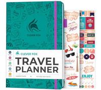 Clever Fox Travel Journal, Vacation Planner Organizer A5 Turquoise