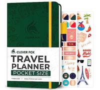 Clever Fox Travel Journal, Vacation Planner Organizer Pocket Forest Green