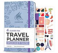 Clever Fox Travel Journal - Vacation Planner with Budget Plan, Packing List, Expense Tracker & Trip Journal - Travelling Itinerary Organizer for Women, Men & Couples - Pocket Size, Periwinkle