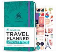 Clever Fox Travel Journal - Vacation Planner with Budget Plan, Packing List, Expense Tracker & Trip Journal - Travelling Itinerary Organizer for Women, Men & Couples - Pocket Size, Turquoise
