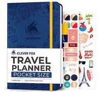 Clever Fox Travel Journal - Vacation Planner with Budget Plan, Packing List, Expense Tracker & Trip Journal - Travelling Itinerary Organizer for Women, Men & Couples - Pocket Size, Mystic Blue