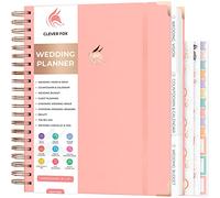 Clever Fox Wedding Planner Book & Organizer Binder Book, Light Pink