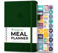 Clever Fox Weekly Meal Planner - Weekly & Daily Meal Prep Journal with Shopping and Grocery Lists for Menu Planning, Healthy Diet & Weight Loss Tracking, Lasts 1 Year, Undated, A5 - Forest Green