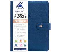 Clever Fox Weekly Planner Binder - Goal Setting Planner for Time Management & Weekly Tasks - Work & Life Organizer with To Do List & Habit Tracker - Undated, 7″ x 10″ Hardcover (Mystic Blue)